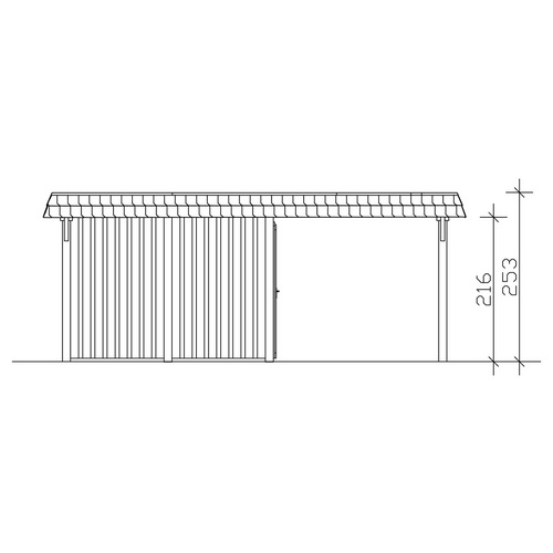 SKANHOLZ Carport »Wendland«, BxT: 630 ...