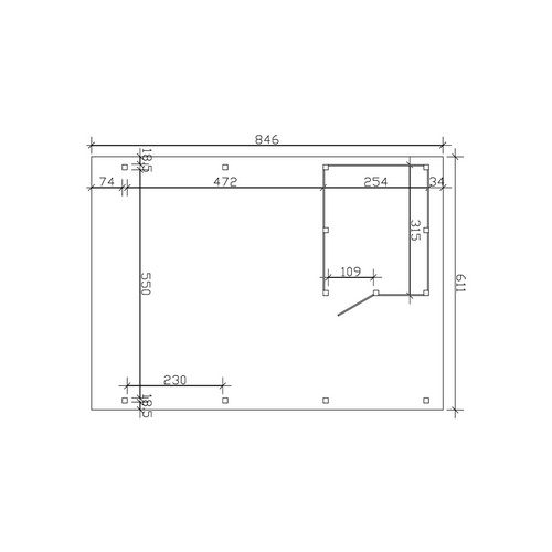 SKANHOLZ Carport »Spessart«, BxT: 611 ...