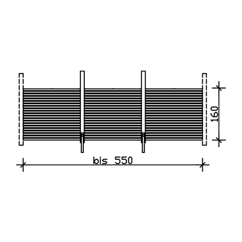 SKANHOLZ Rückwand, Breite: 550 cm, nuss...