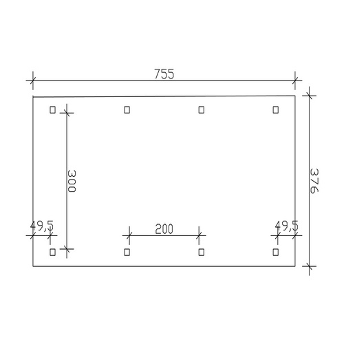 SKANHOLZ Carport »Franken«, BxT: 376 x...