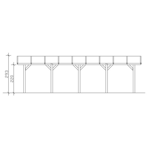 SKANHOLZ Carport »Franken«, BxT: 376 x...