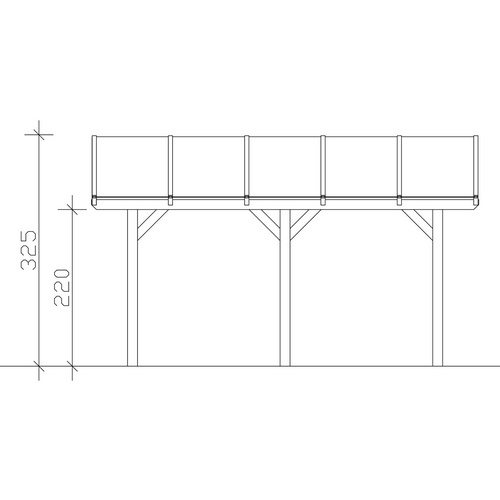 SKANHOLZ Carport »Franken«, BxT: 635 x...