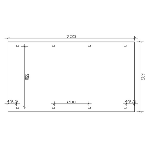 SKANHOLZ Carport »Franken«, BxT: 635 x...