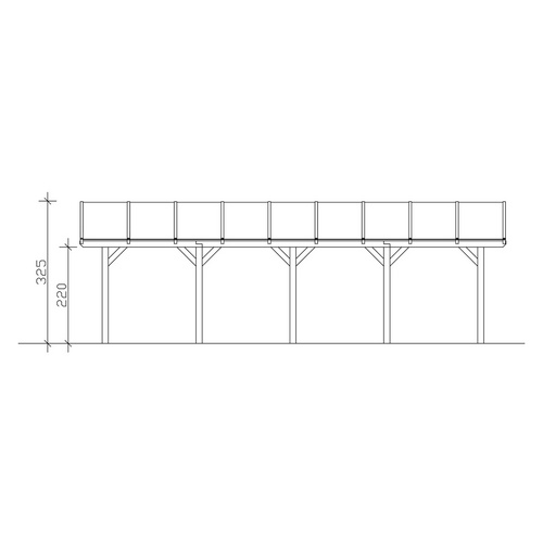 SKANHOLZ Carport »Franken«, BxT: 635 x...