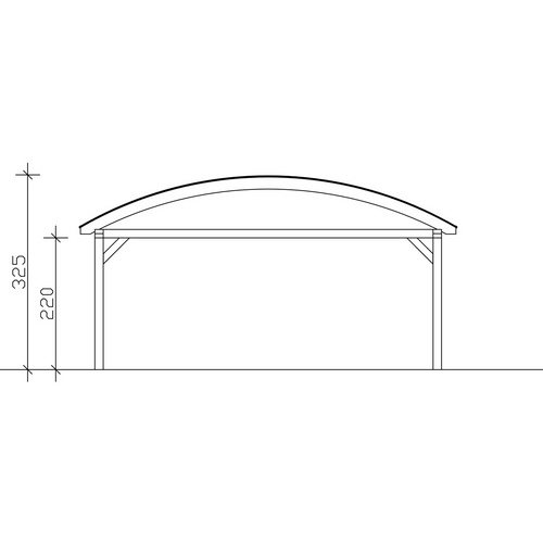 SKANHOLZ Carport »Franken«, BxT: 635 x...