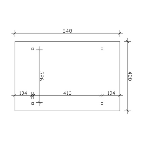 SKANHOLZ Carport »Odenwald«, BxT: 428 ...