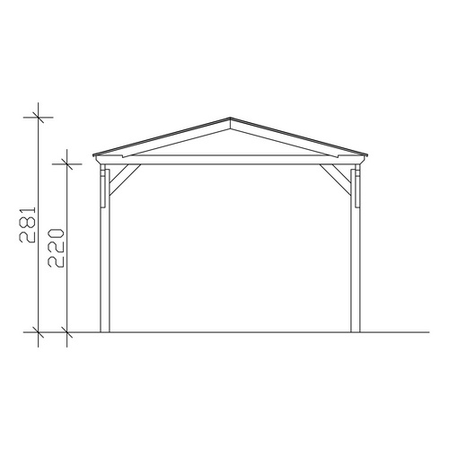 SKANHOLZ Carport »Westerwald«, BxT: 36...