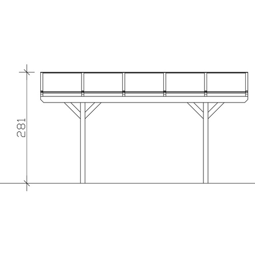 SKANHOLZ Carport »Wendland«, BxT: 362 ...