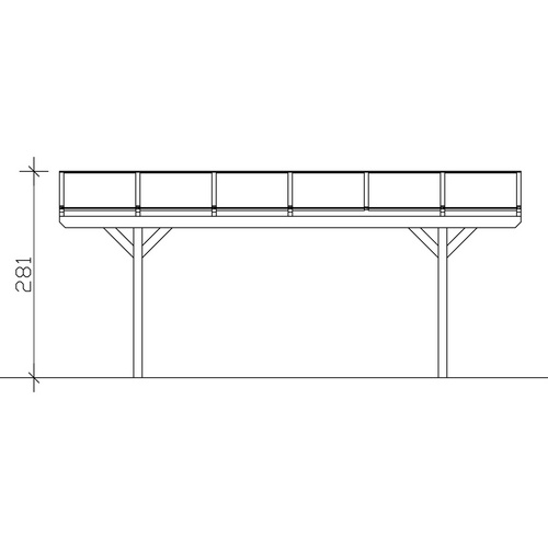 SKANHOLZ Carport »Westerwald«, BxT: 36...