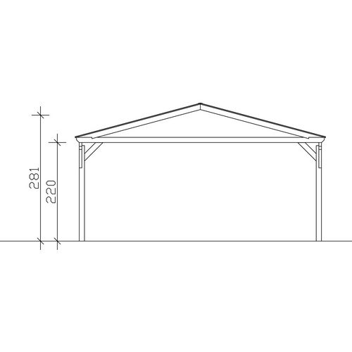 SKANHOLZ Carport »Wendland«, BxT: 570 ...