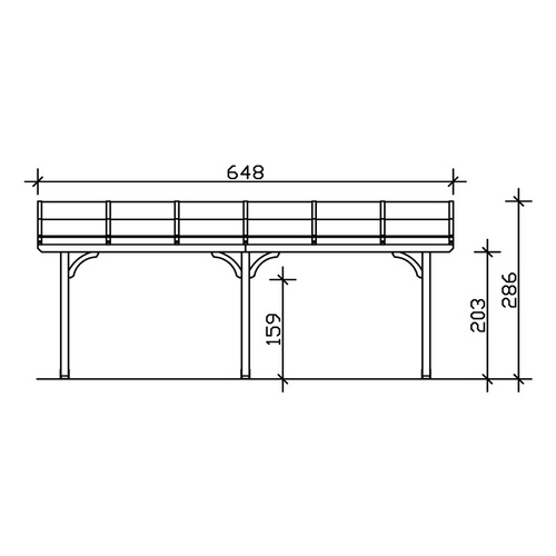 SKANHOLZ Terrassenüberdachung »Venezia«, Breite: 648 cm, Dach: Polycarbonat (PC), nussbaum - braun