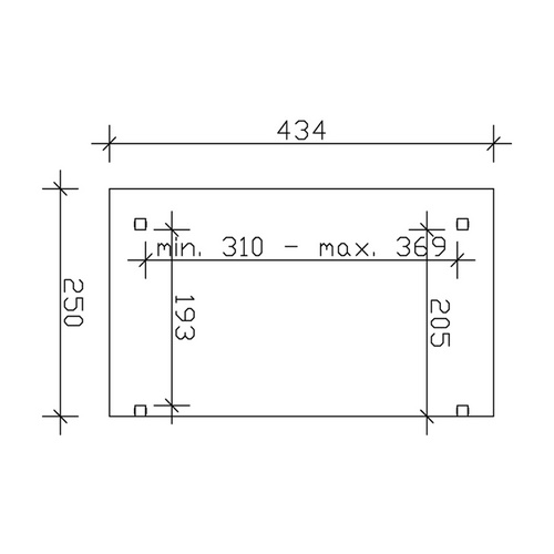 SKANHOLZ Terrassenüberdachung »Sanremo«, Breite: 434 cm, Dach: Polycarbonat (PC), schiefergrau