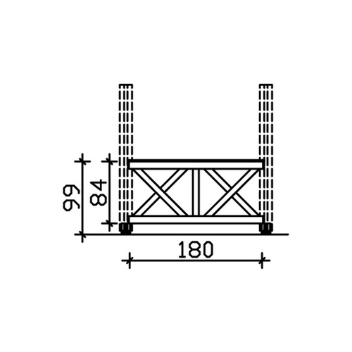 SKANHOLZ Brüstung, BxH: 180 x 84 cm, we...