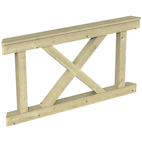 Skanholz Brüstung Andreaskreuz für Nice Gr. 2