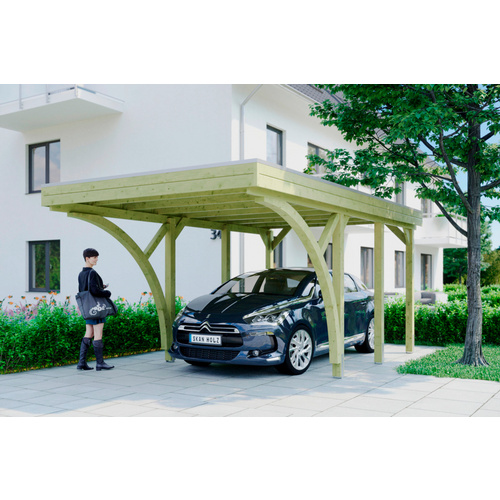 Thumbnail - SKANHOLZ Carport »Friesland Set 6«, BxT: 314 x 555 cm, Firsthöhe: 241 cm, imprägniert - braun