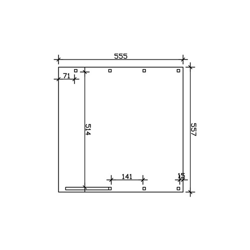 SKANHOLZ Carport »Friesland Set 7«, Bx...