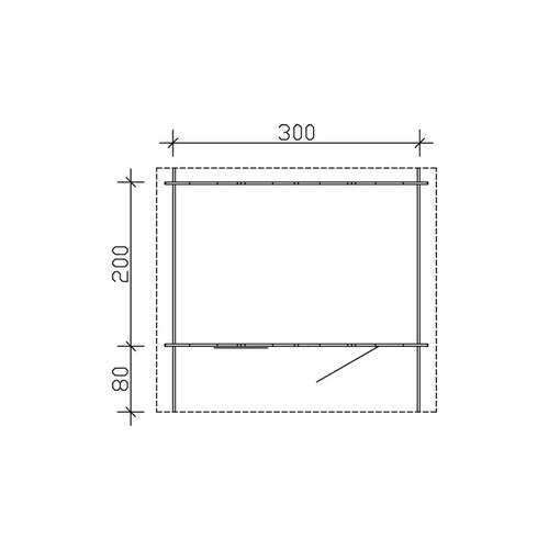 SKANHOLZ Gartenhaus »Como«, Holz, BxHxT: 340 x 256 x 200 cm (Außenmaße inkl. Dachüberstand) - beige |  Holz  |  6 m²