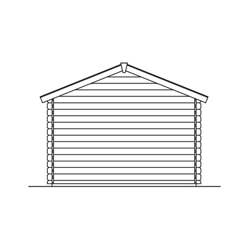 SKANHOLZ Gartenhaus »Como«, Holz, BxHxT: 340 x 256 x 200 cm (Außenmaße inkl. Dachüberstand) - beige |  Holz  |  6 m²