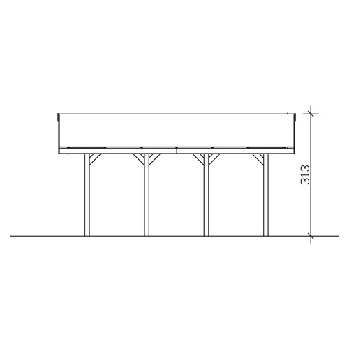 SKANHOLZ Carport »Wallgau«, BxT: 380 x...