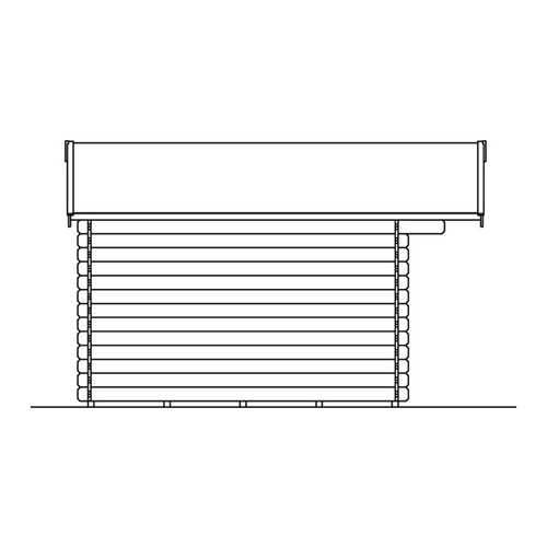SKANHOLZ Ferienhaus »Como«, Holz, BxHxT: 340 x 256 x 300 cm (Außenmaße inkl. Dachüberstand) - beige |  Fichte  |  9 m²
