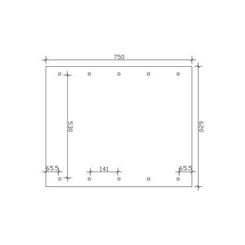 SKANHOLZ Carport »Wallgau«, BxT: 620 x...