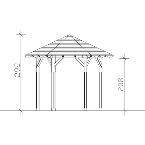 SKANHOLZ Pavillon »Colmar 1«, Zeltdach...