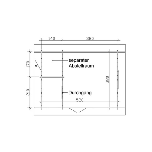 SKANHOLZ Gartenhaus »Esbjerg 1«, BxT: ...