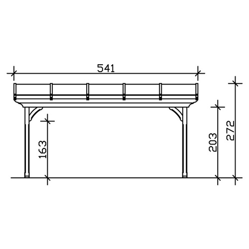 SKANHOLZ Terrassenüberdachung »Ravenna«, Breite: 541 cm, Dach: Polycarbonat (PC), nussbaum - braun