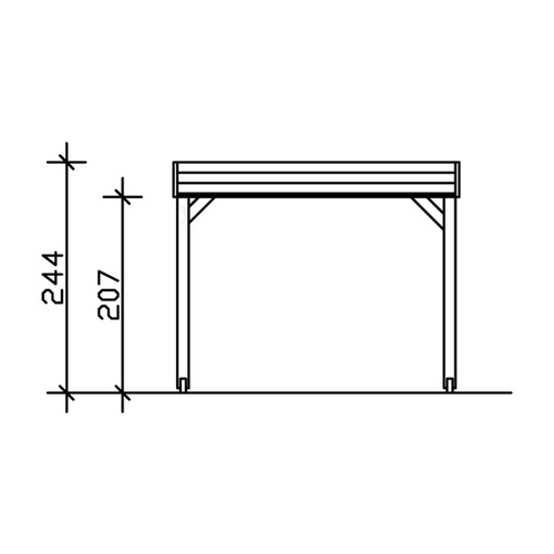 SKANHOLZ Pavillon »Toulouse«, Flachdac...