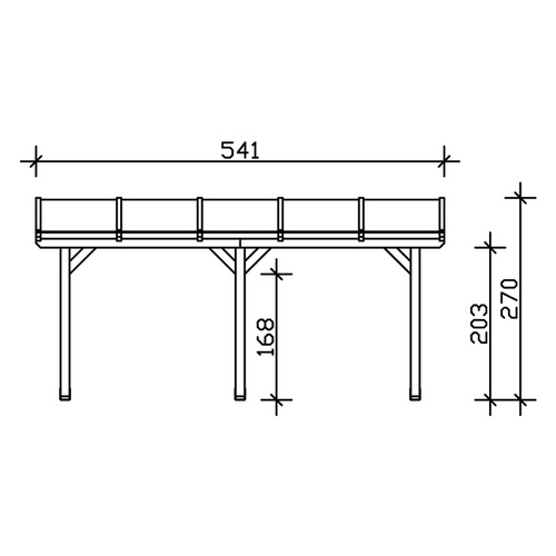 Thumbnail - SKANHOLZ Terrassenüberdachung »Andria«, Breite: 541 cm, Dach: Polycarbonat (PC), nussbaum - braun