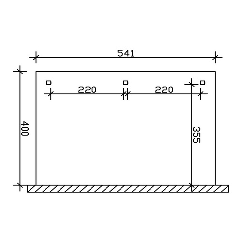 SKANHOLZ Terrassenüberdachung »Andria«, Breite: 541 cm, Dach: Polycarbonat (PC), eiche hell - braun