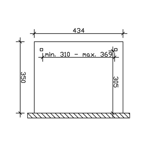 SKANHOLZ Terrassenüberdachung »Ancona«, Breite: 434 cm, Dach: Polycarbonat (PC), weiß - weiss