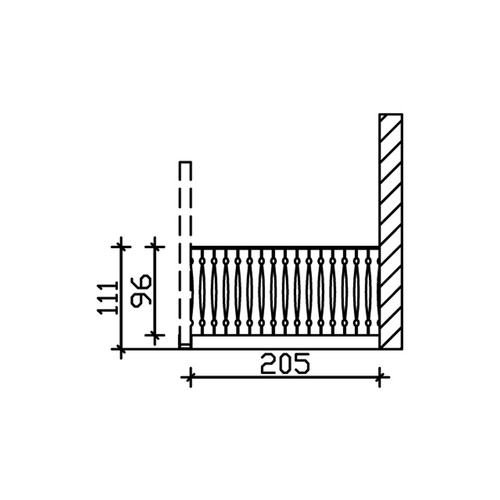 SKANHOLZ Seitenwand, B x H: 205  x 96  c...