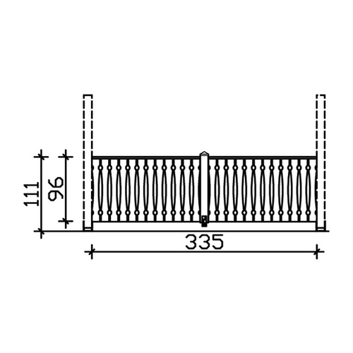 SKANHOLZ Brüstung, B x H: 78,5  x 96  c...