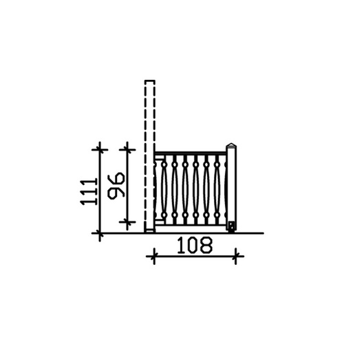 SKANHOLZ Brüstung, B x H: 78,5  x 96  c...