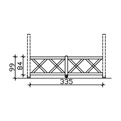 SKANHOLZ Brüstung, B x H: 335  x 84  cm...