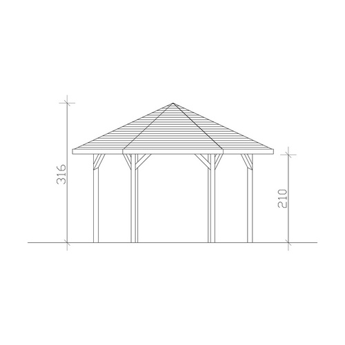 SKANHOLZ Pavillon »Nancy 3«, Zeltdach,...