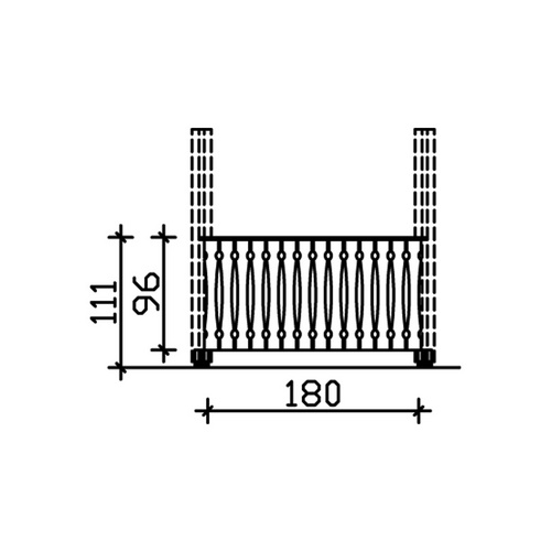 SKANHOLZ Brüstung, B x H: 78,5  x 96  c...