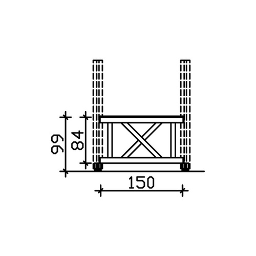 SKANHOLZ Brüstung, BxH: 150 x 84 cm, we...