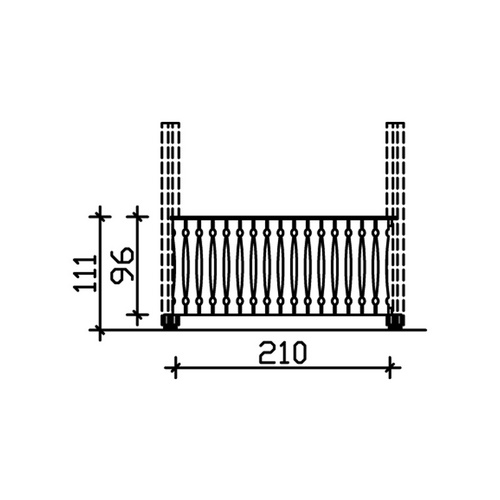 SKANHOLZ Brüstung, B x H: 78,5  x 96  c...