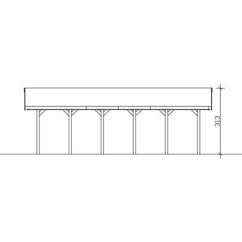 SKANHOLZ Carport »Wallgau«, BxT: 380 x...