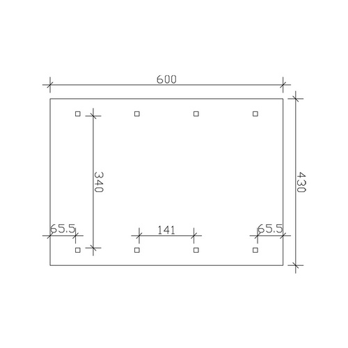 SKANHOLZ Carport »Wallgau«, BxT: 430 x...