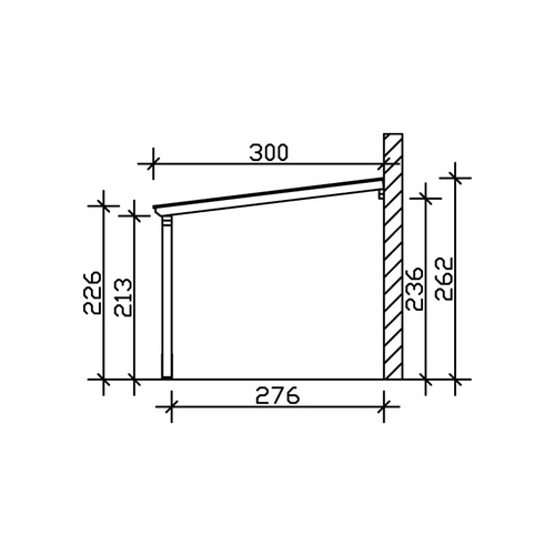 SKANHOLZ Carport »Vogtland«, BxT: 300 ...