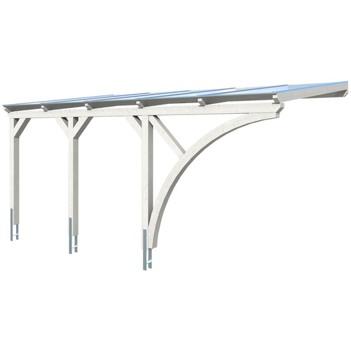 SKANHOLZ Carport »Eifel«, BxT: 300 x 541 cm, Firsthöhe: 262 cm, farbbehandelt – weiss