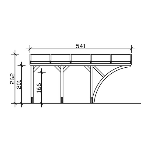 SKANHOLZ Carport »Eifel«, BxT: 300 x 5...