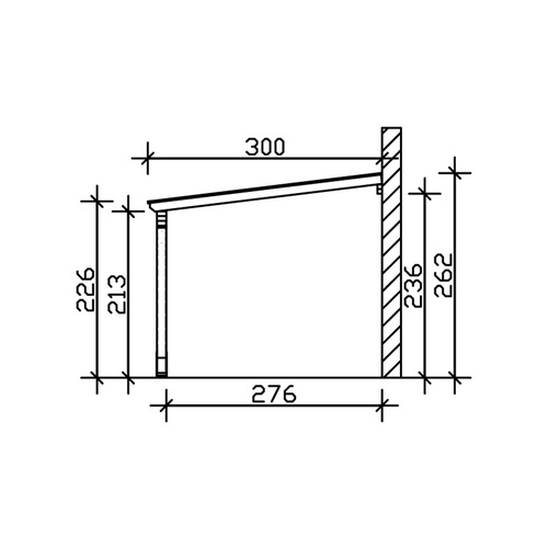 SKANHOLZ Carport »Eifel«, BxT: 300 x 5...