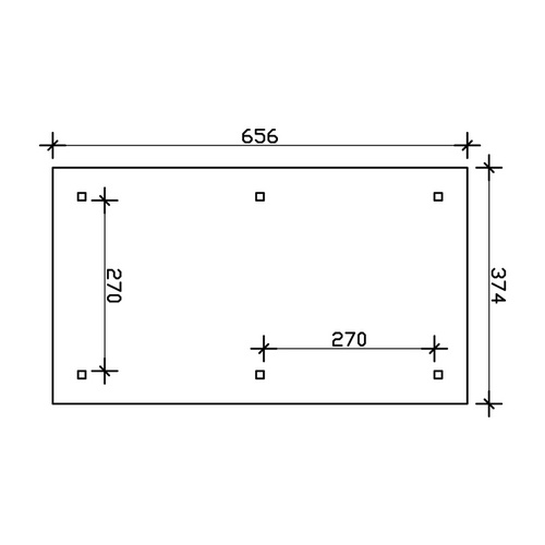 SKANHOLZ Carport »Taunus«, BxT: 374 x ...