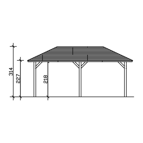 SKANHOLZ Carport »Taunus«, BxT: 374 x ...