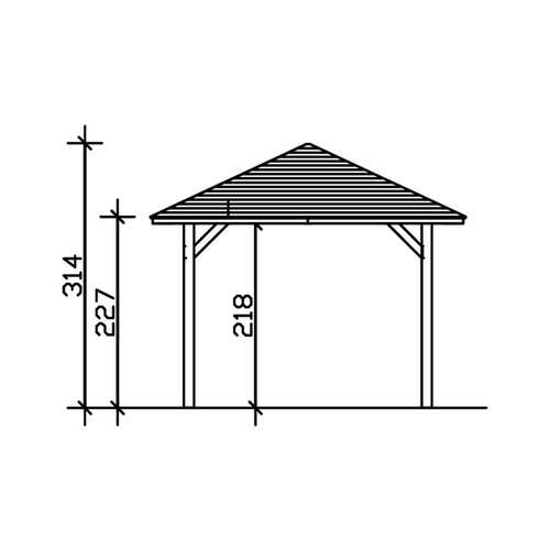 SKANHOLZ Carport »Taunus«, BxT: 374 x ...