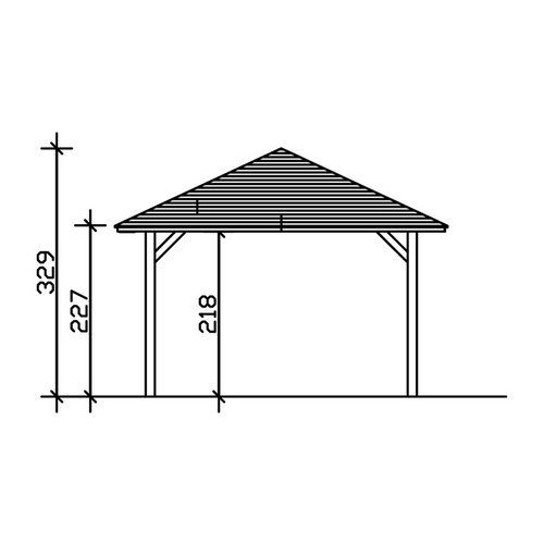 SKANHOLZ Carport »Taunus«, BxT: 439 x ...